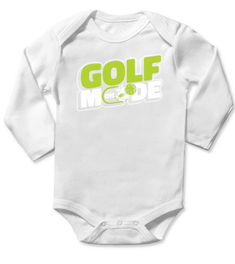 Golf Mode On Golfer Golfing Legend Player Pro Golf Long Sleeve Baby One-Piece