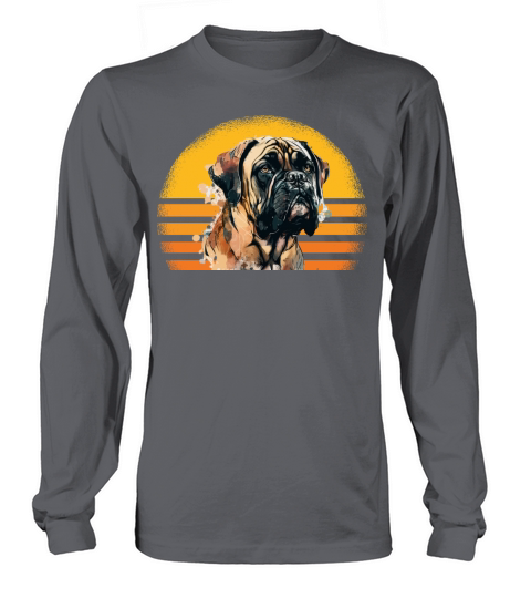 Bullmastiff Dog Retro Vintage Long sleeved Unisex