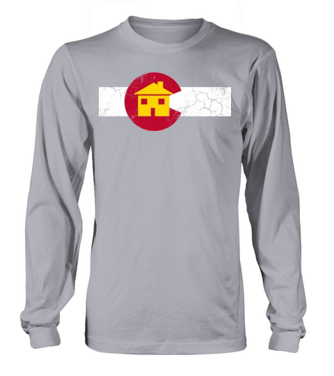 Colorado Flag Home Vintage Retro Fade Long sleeved Unisex