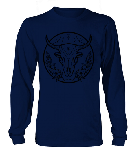 Cow Skull Boho Long sleeved Unisex