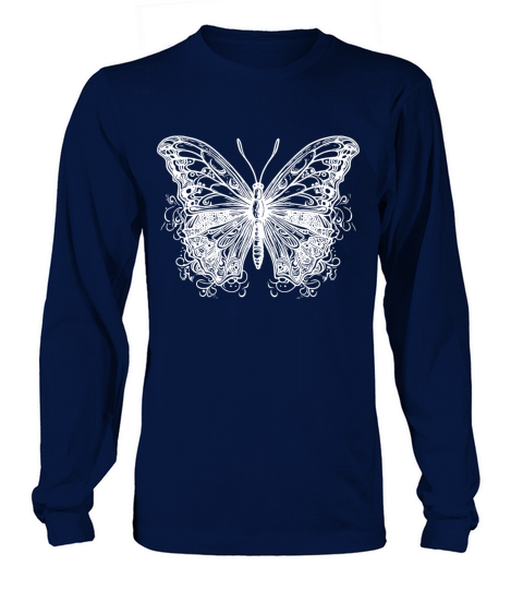 Pretty Vintage Lines Style Butterfly Long sleeved Unisex