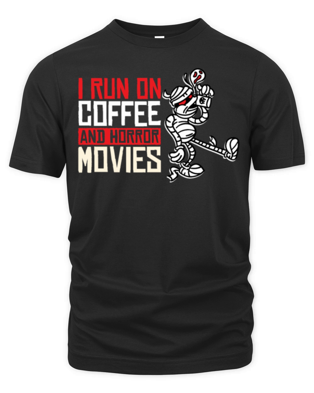 Coffee Horror Movie Lover Organic Unisex T-shirt