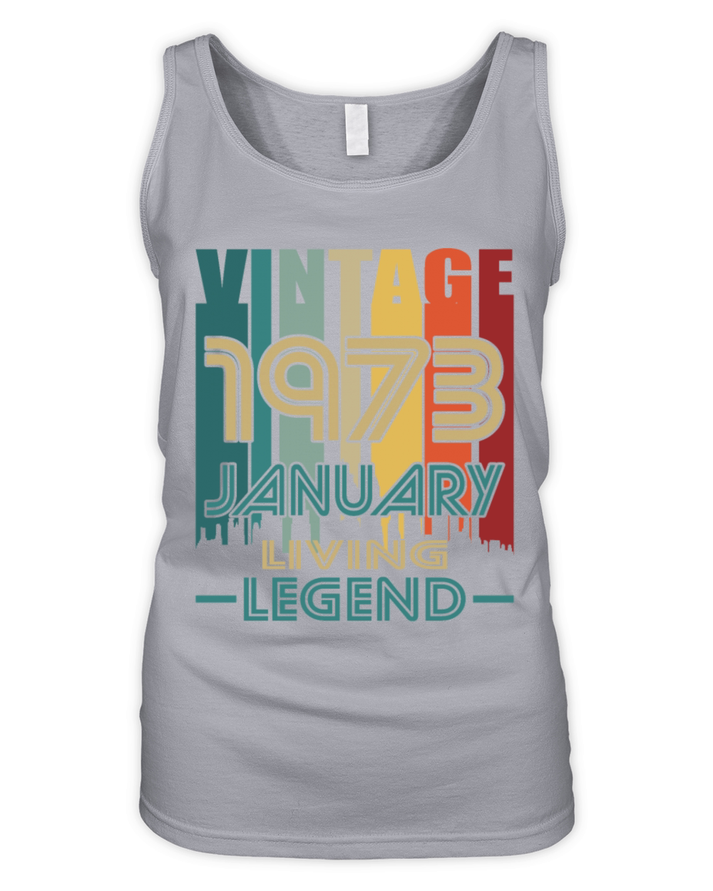 50th birthday january 1973 vintage 1973 Organic Women's Tank Top