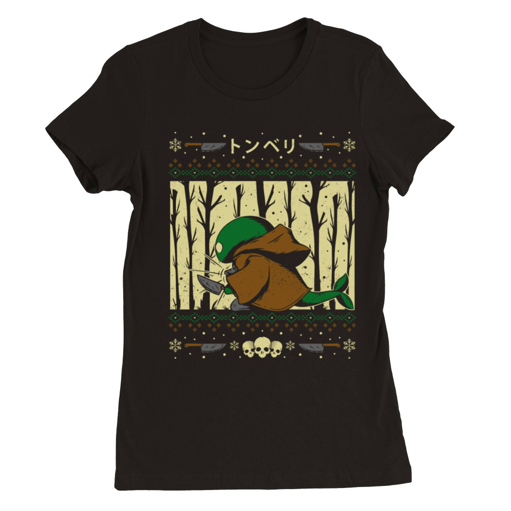 Chef s Knife Christmas Premium Womens Crewneck T-shirt