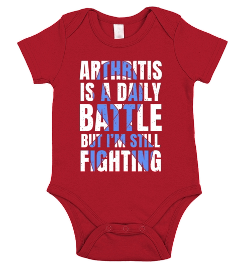 Arthritis Is A Daily Battle Arthritis Awareness Short Sleeve Baby One-Piece