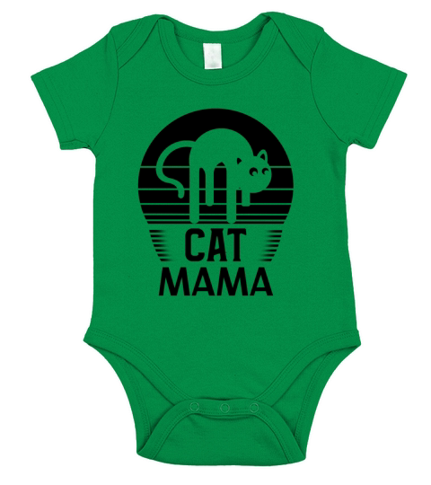 Cat Mama Shirt Women Funny Cat Mom Vintage Tee Short Sleeve Baby One-Piece