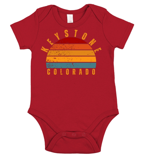 Keystone Colorado Vintage Retro Short Sleeve Baby One-Piece