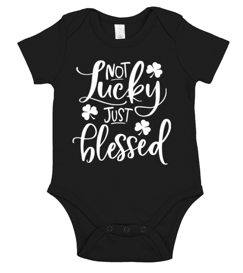 Not Lucky Shamrock St Patricks Day Short Sleeve Baby One-Piece