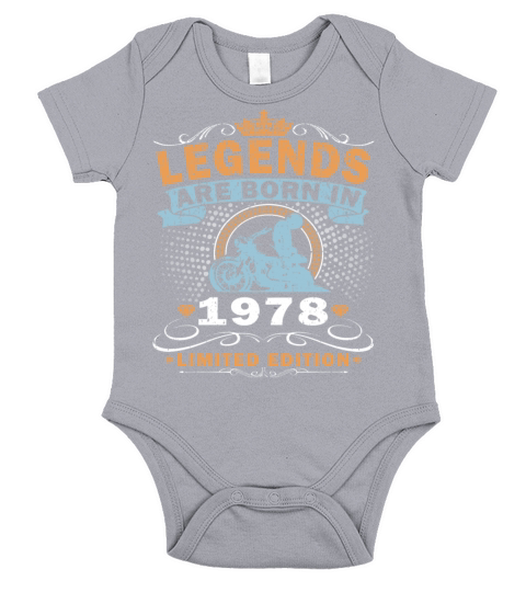 Vintage motorcycle 1978 45th anniversary Short Sleeve Baby One-Piece