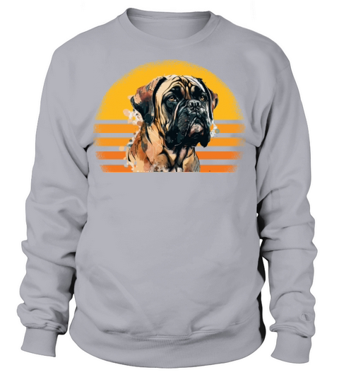 Bullmastiff Dog Retro Vintage Sweatshirt Unisex