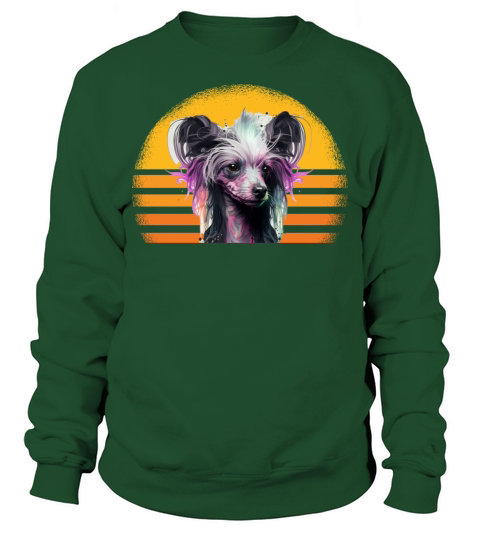 Chinese Crested Dog Retro Vintage Sweatshirt Unisex