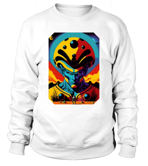 Retro Sci-Fi Reptilian Design Shirt V10 Sweatshirt Unisex