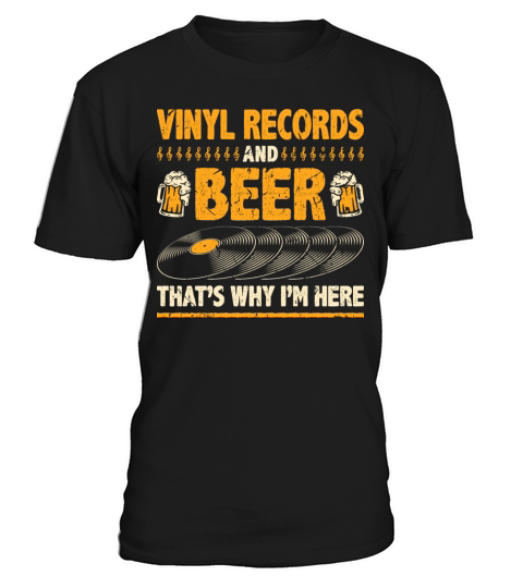 Beer Drinking Funny Vinyl Records T-Shirt Unisex