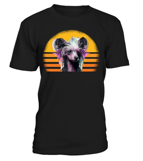 Chinese Crested Dog Retro Vintage T-Shirt Unisex