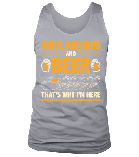 Beer Drinking Funny Vinyl Records Tank Top Unisex