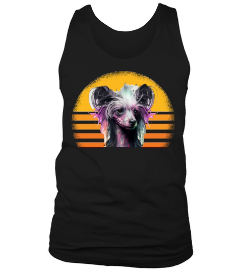 Chinese Crested Dog Retro Vintage Tank Top Unisex