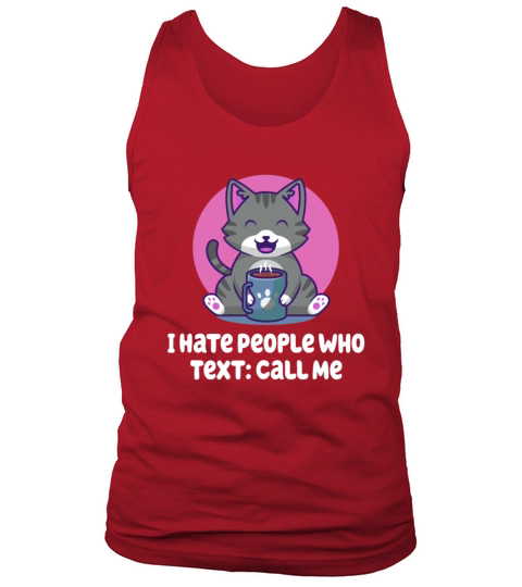 I Dont Like People Who Text Nerd Introvert Weird Tank Top Unisex