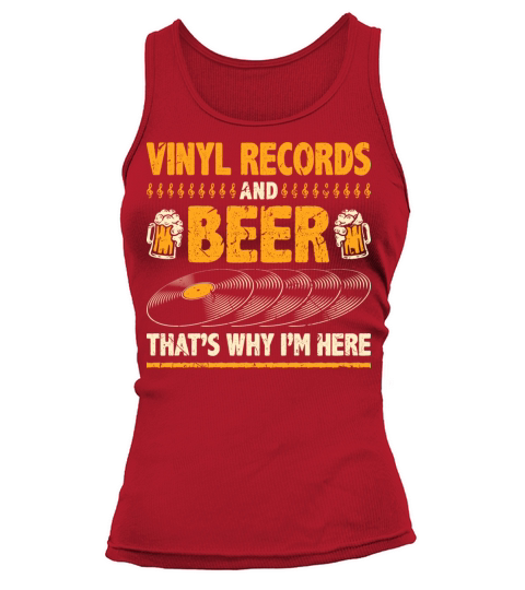 Beer Drinking Funny Vinyl Records Tank top Woman