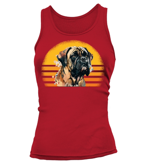 Bullmastiff Dog Retro Vintage Tank top Woman