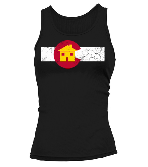 Colorado Flag Home Vintage Retro Fade Tank top Woman