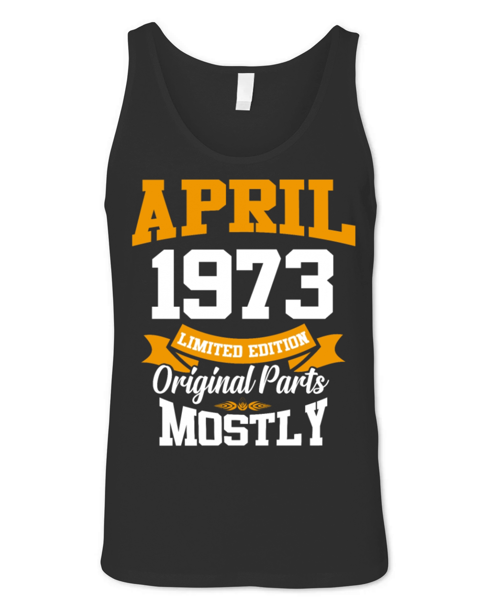 April 1973 Vintage Birthday Present Unisex Jersey Tank