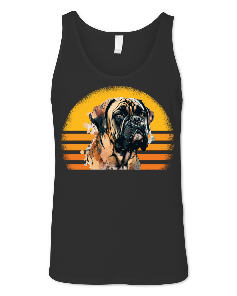 Bullmastiff Dog Retro Vintage Unisex Jersey Tank
