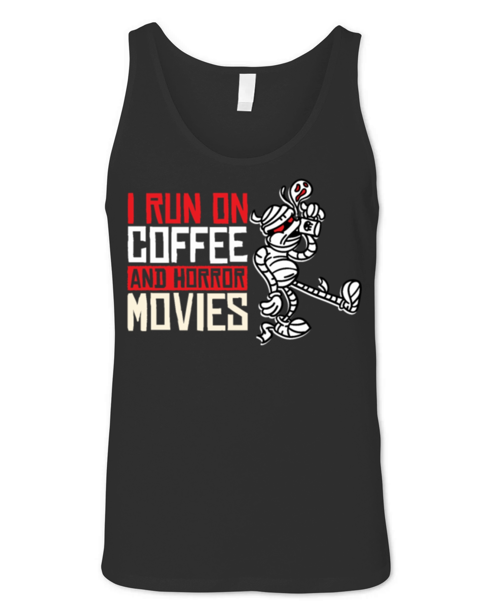 Coffee Horror Movie Lover Unisex Jersey Tank