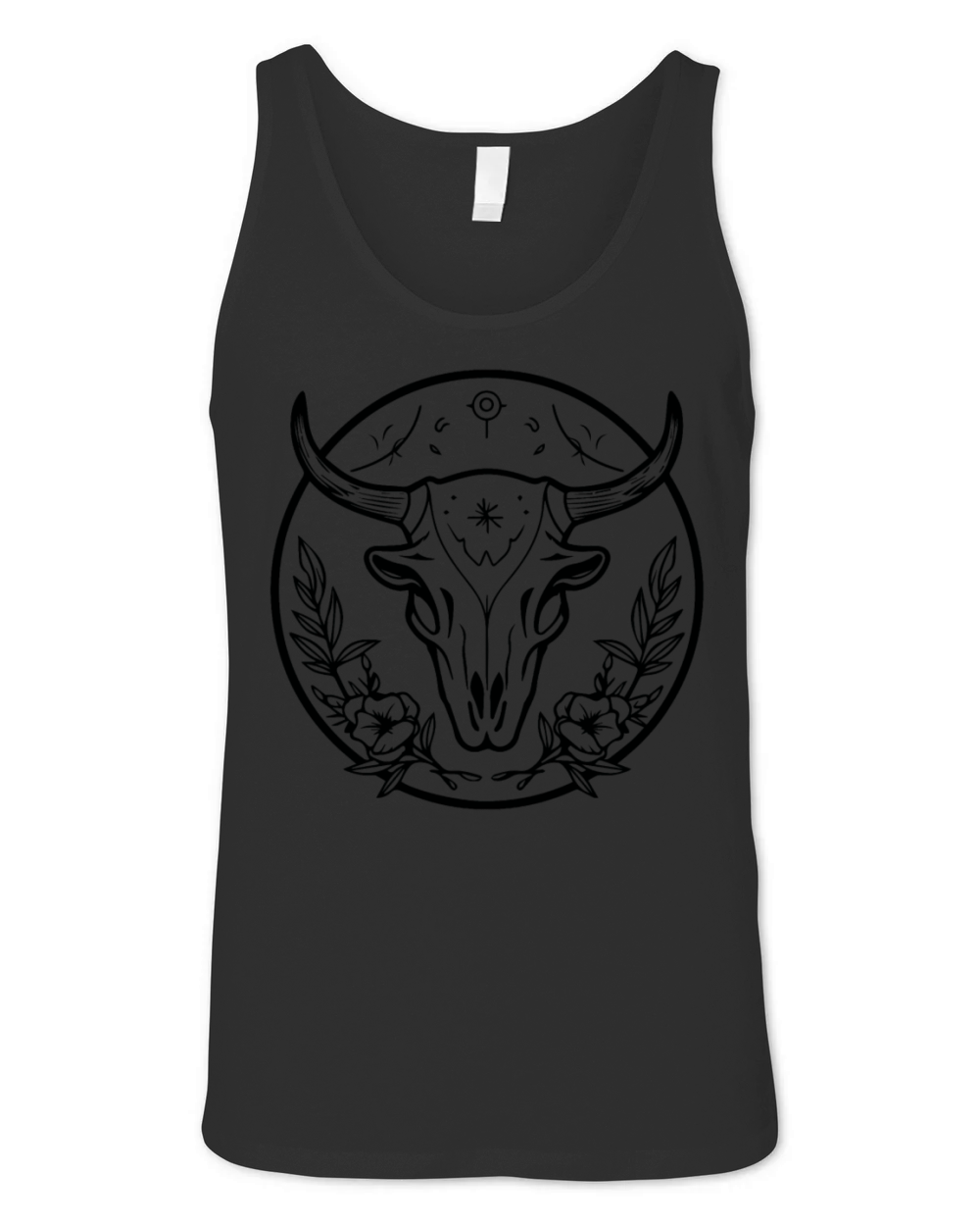 Cow Skull Boho Unisex Jersey Tank