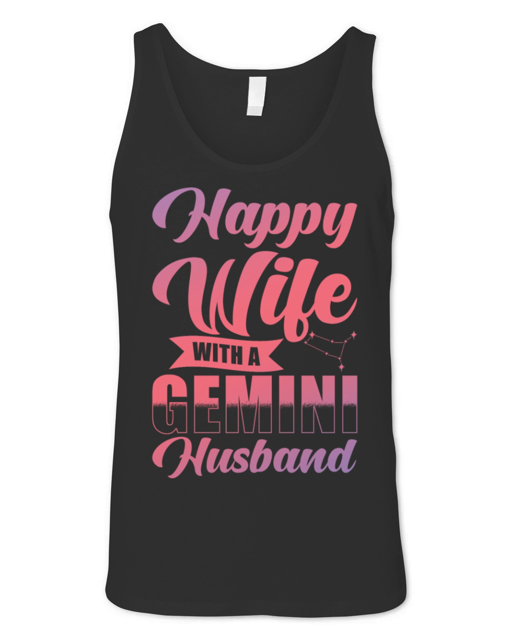 Gemini Zodiac Happy Wife with a Gemini Husband Unisex Jersey Tank