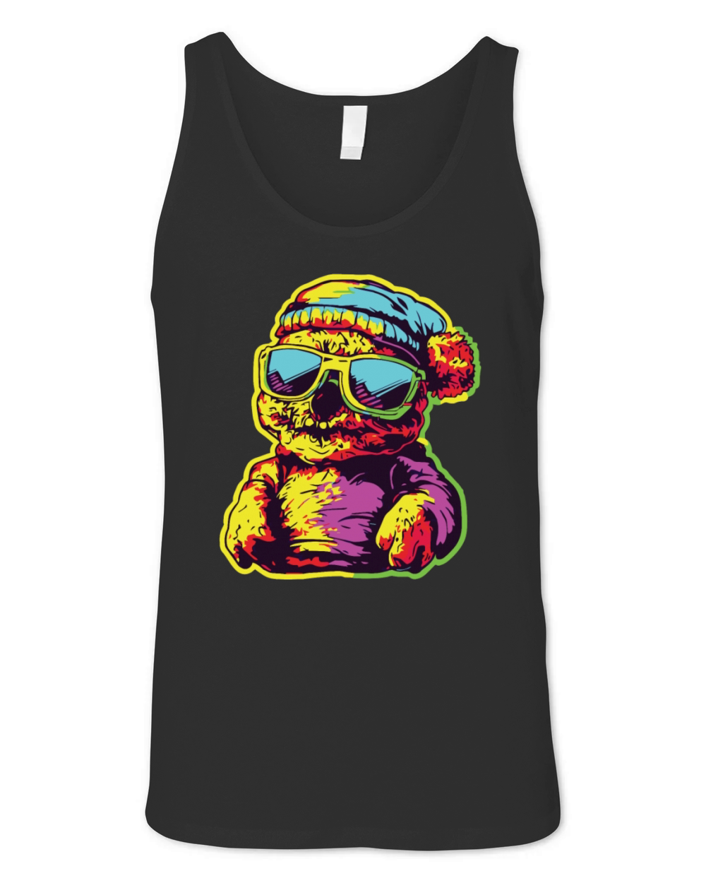 Horror Scary Bear Halloween Chilling Chillout Unisex Jersey Tank