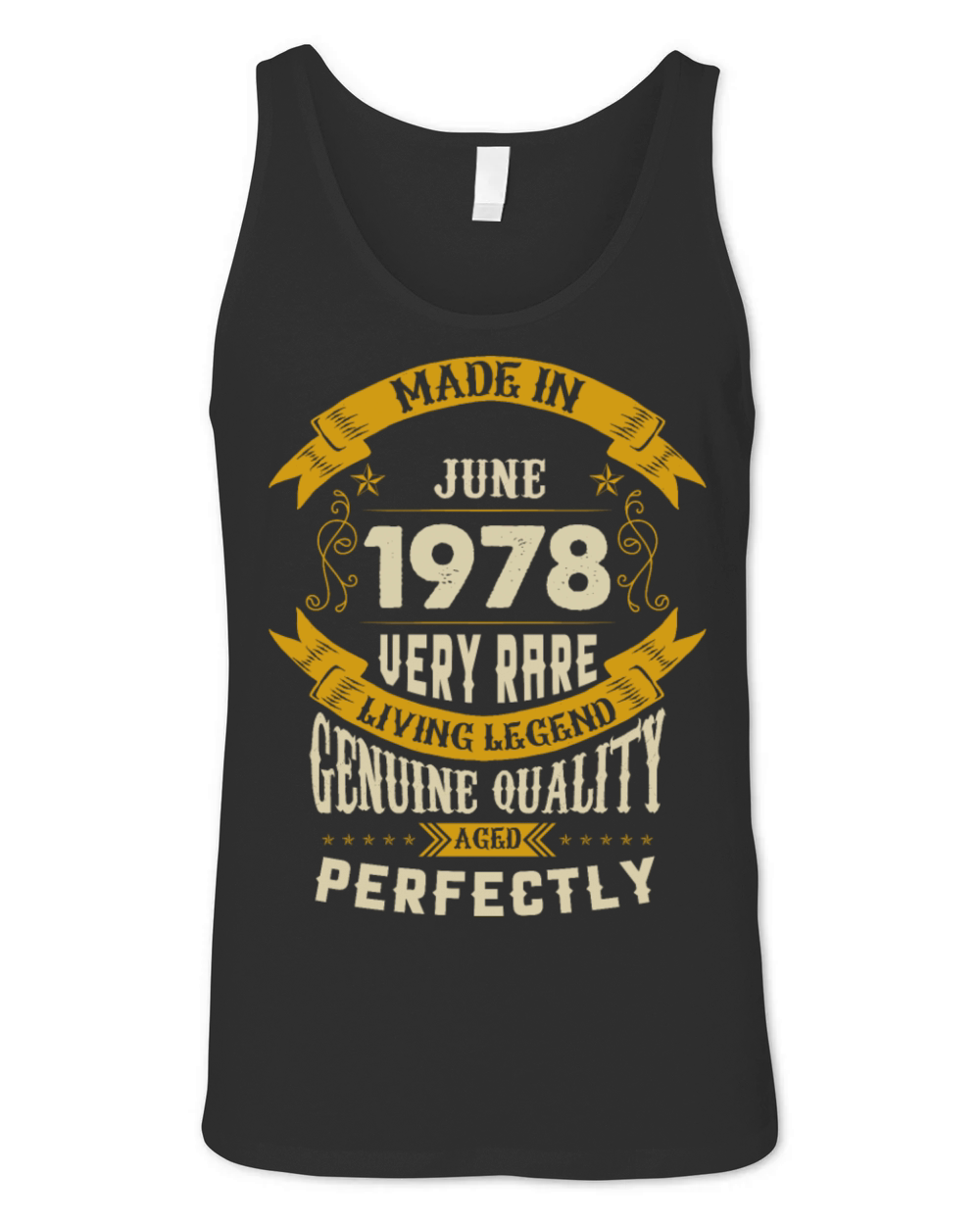 June 1978 Vintage Birthday Present Unisex Jersey Tank