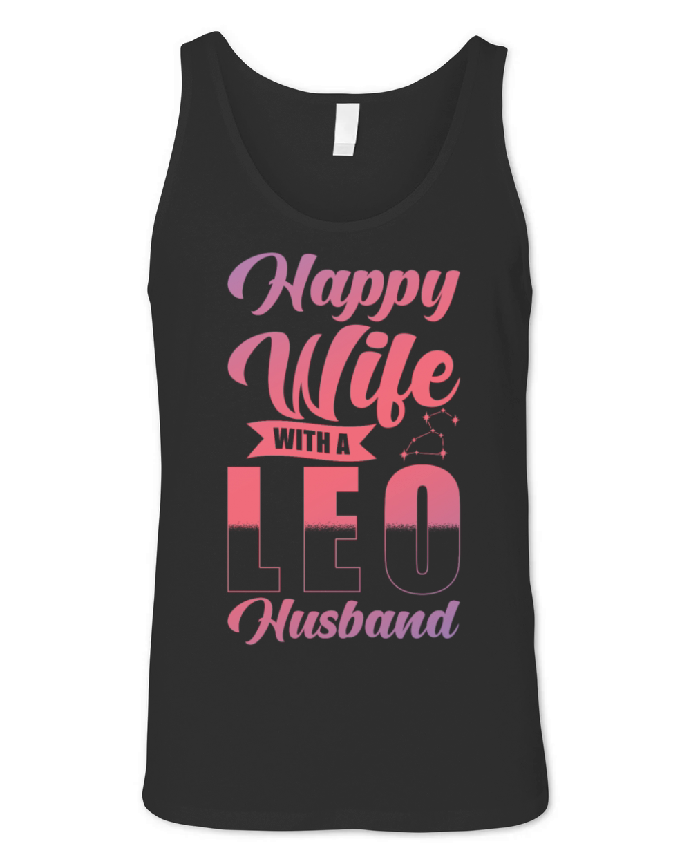 Leo Zodiac Happy Wife with a Leo Husband Unisex Jersey Tank