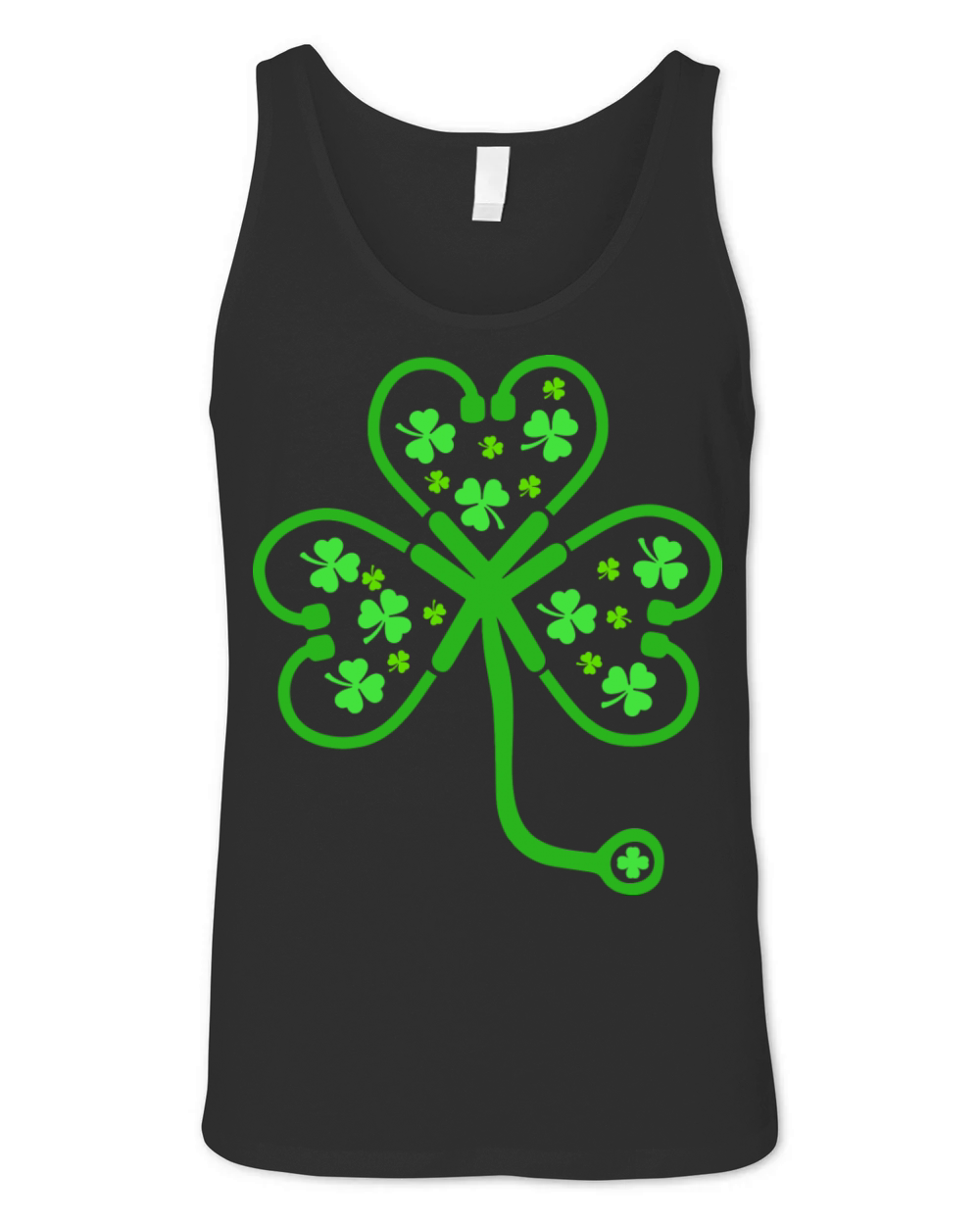 Scrub Top Lucky Nurse St Patricks Day Stethoscope Unisex Jersey Tank