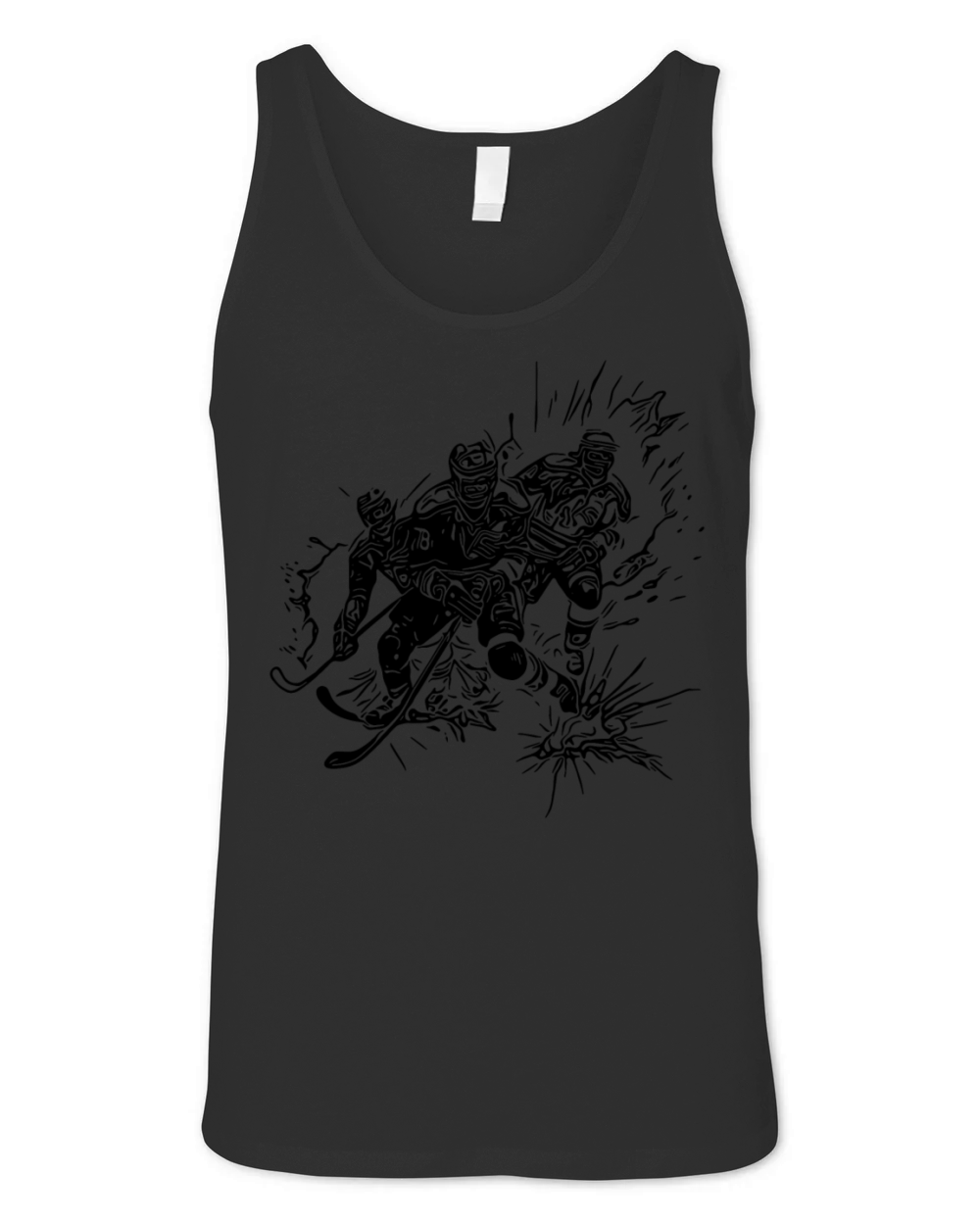 Vintage Ice Hockey Player Ice Crash Fan Motif Unisex Jersey Tank