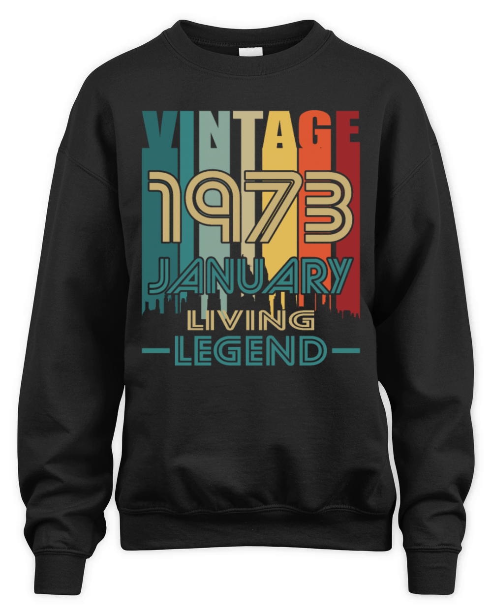 50th birthday january 1973 vintage 1973 Unisex Premium Crewneck Sweatshirt