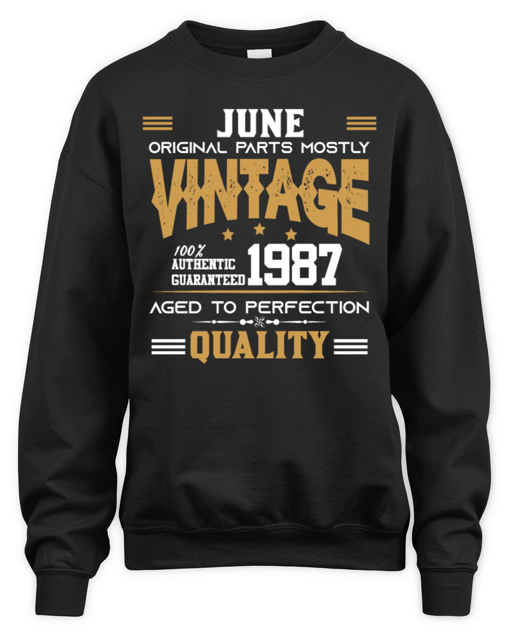 Vintage Aged To Perfection June 1987 Unisex Premium Crewneck Sweatshirt