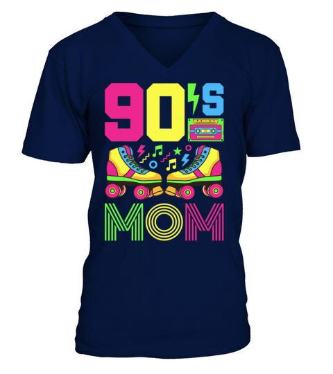 90s Mom 1990s Fashion Nineties Theme Outfit Mother V-Neck T-shirt