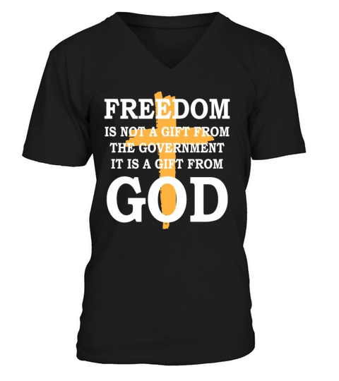 Freedom is not a gift from government V-Neck T-shirt