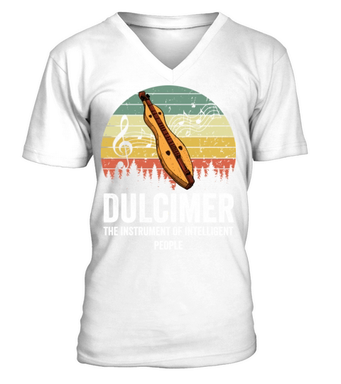 Funny Dulcimer V-Neck T-shirt