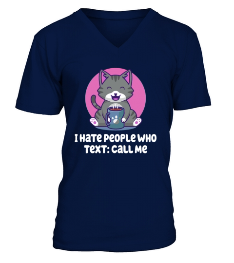 I Dont Like People Who Text Nerd Introvert Weird V-Neck T-shirt