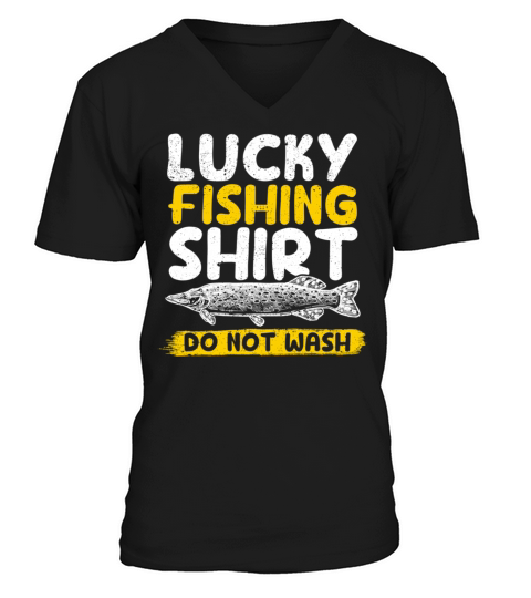 Lucky Fishing Do Not Wash Vintage Fishing Lover V-Neck T-shirt