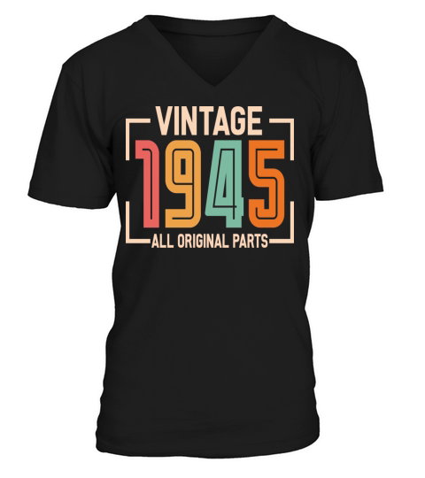 Vintage 1945 All Original Parts V-Neck T-shirt