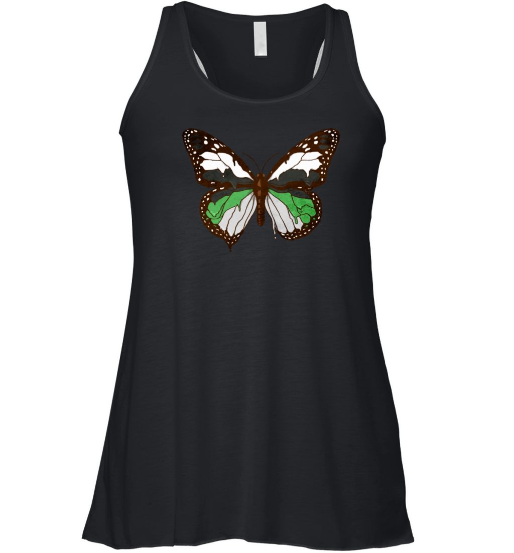 Demiromantic Pride Flag Butterfly Subtle LGBTQ Women's Flowy Tank Top