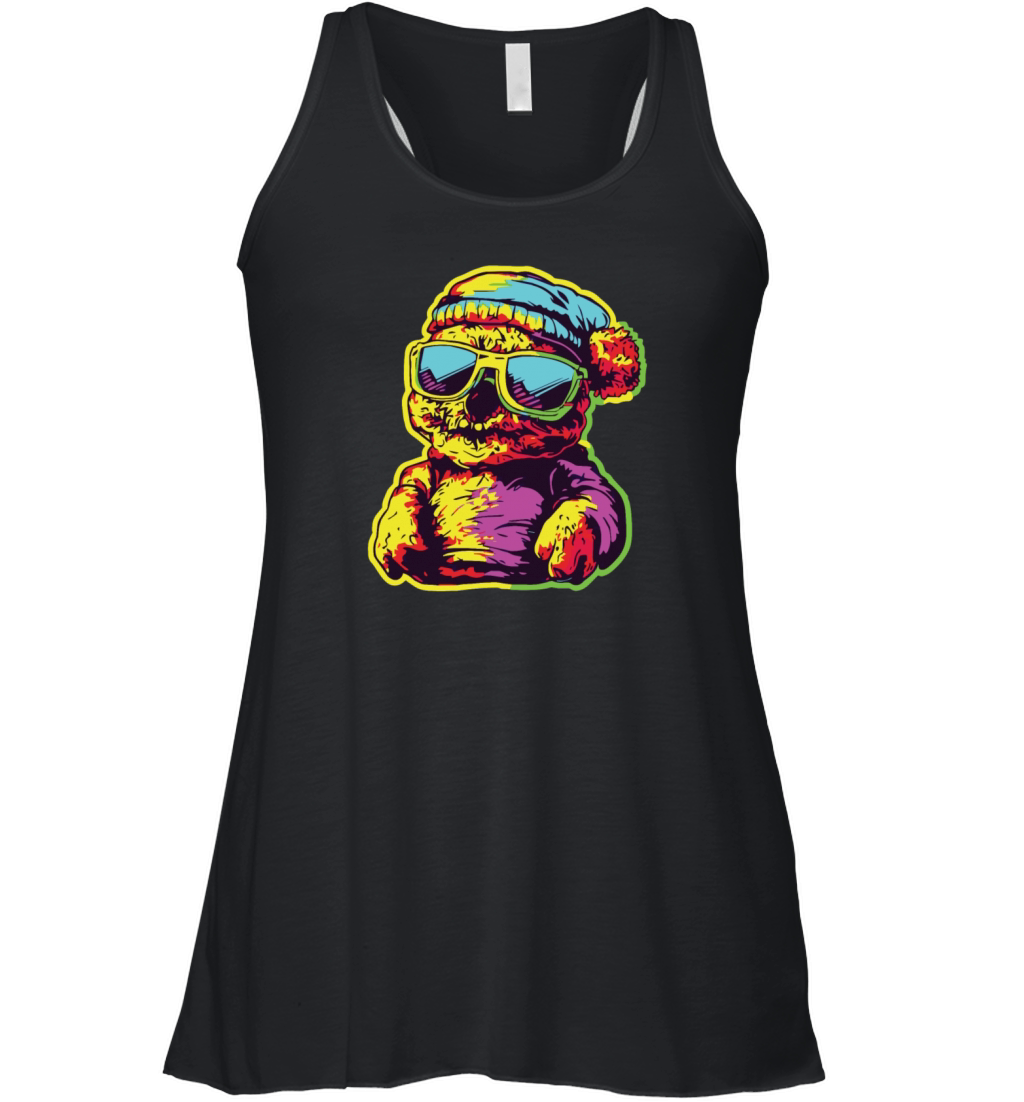Horror Scary Bear Halloween Chilling Chillout Women's Flowy Tank Top