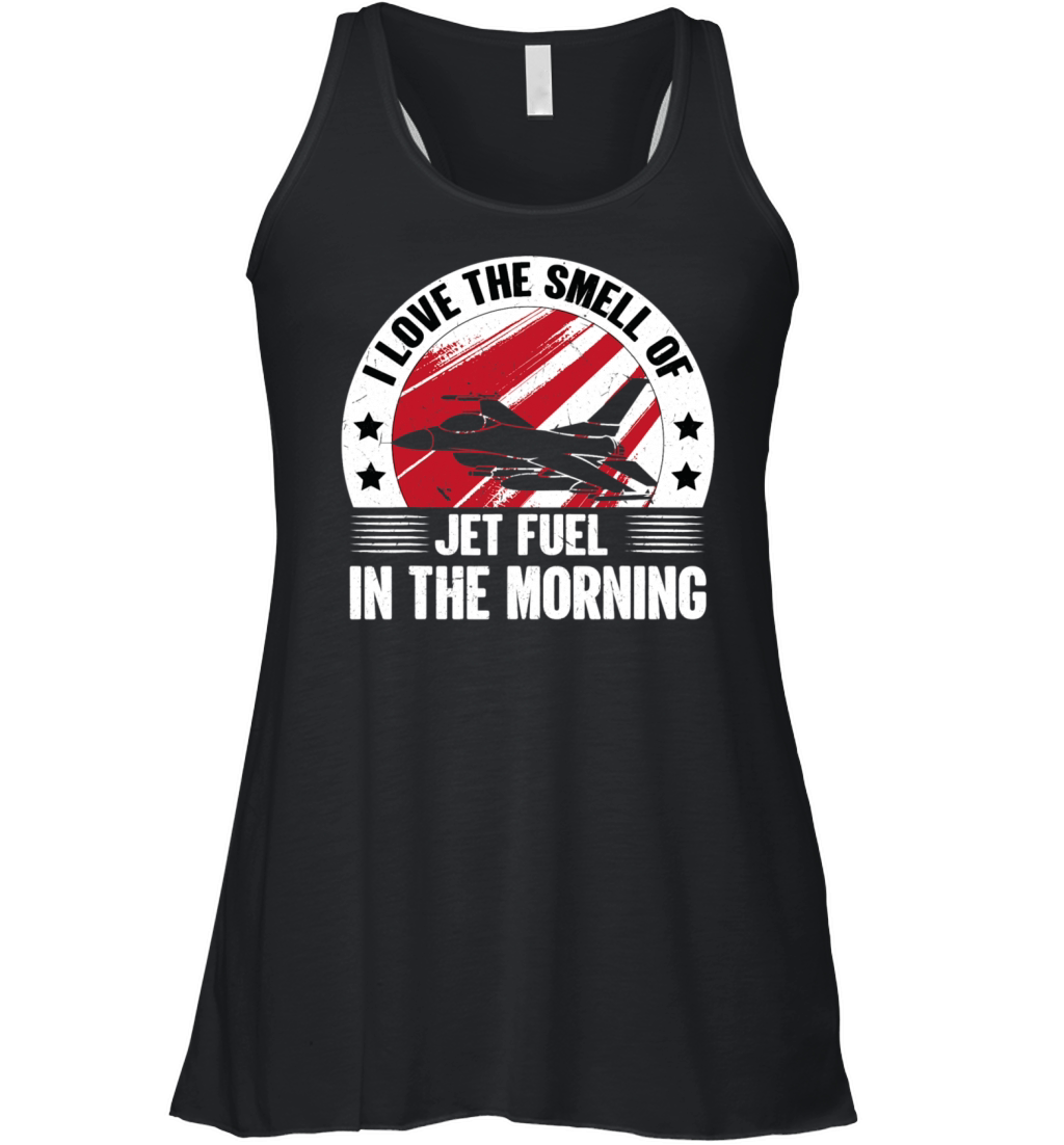 Jet Love Smell Jet Fuel In The Morning Vintage Women's Flowy Tank Top
