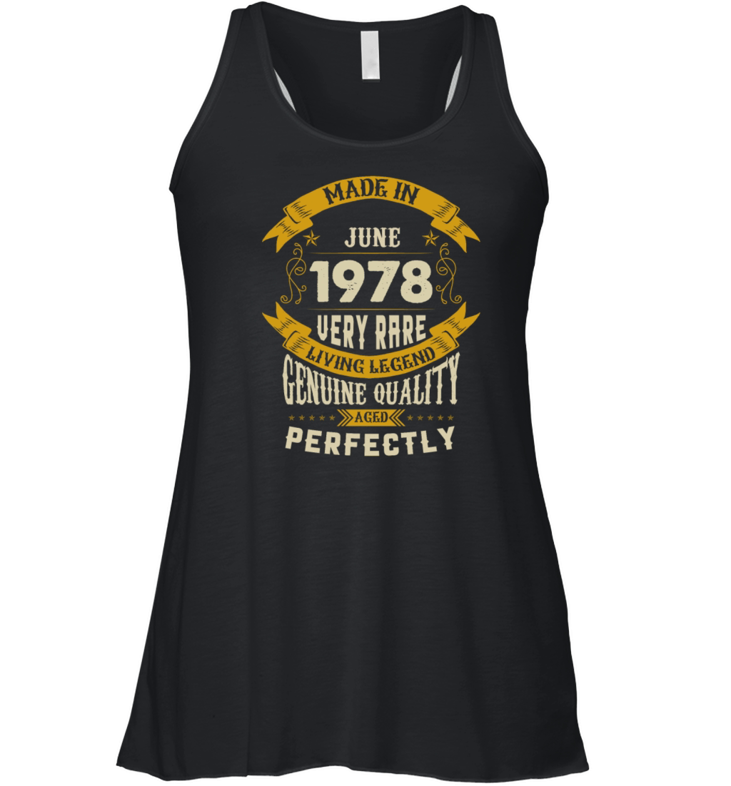 June 1978 Vintage Birthday Present Women's Flowy Tank Top