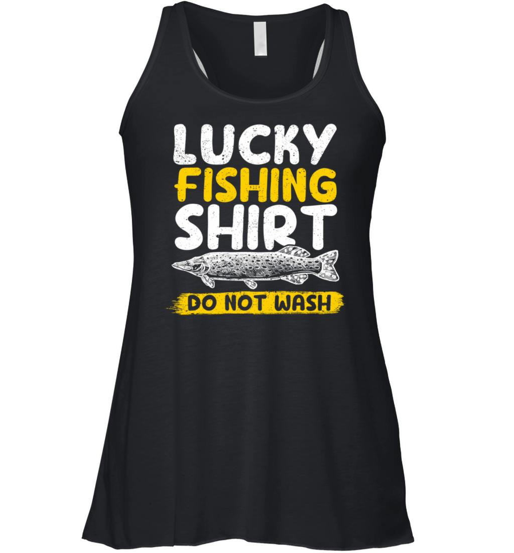 Lucky Fishing Do Not Wash Vintage Fishing Lover Women's Flowy Tank Top