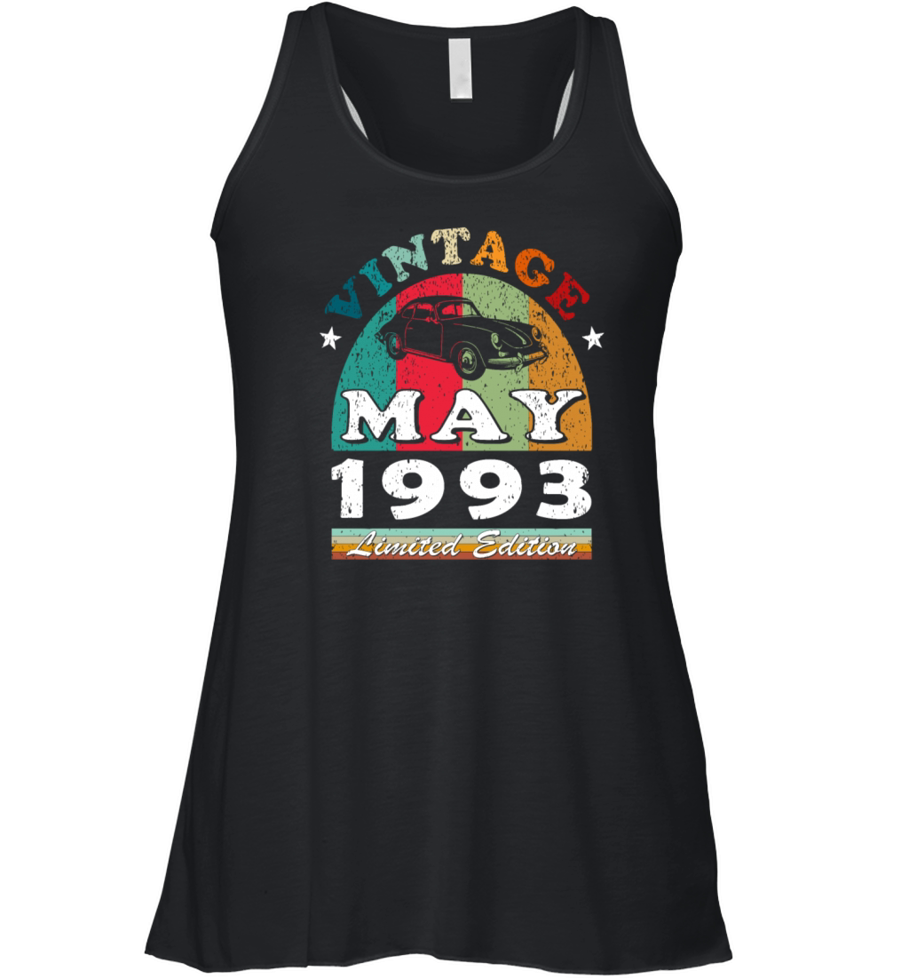 Vintage car May 1993 Born Year Birthday Women's Flowy Tank Top