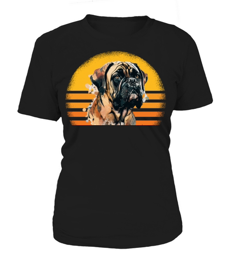 Bullmastiff Dog Retro Vintage Women's T-Shirt