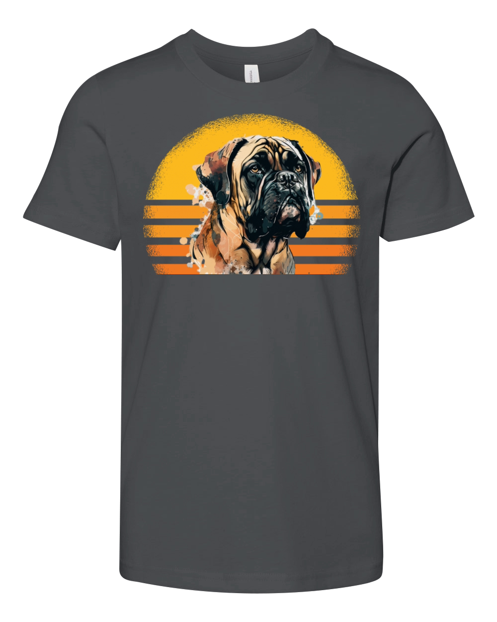 Bullmastiff Dog Retro Vintage Youth Unisex Jersey Tee